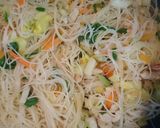 鶏むね肉セロリの★ナンプラー焼きビーフン作り方13写真