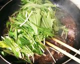 牛小間切れと水菜のハリハリ作り方4写真