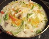 野菜たっぷり鶏の親子煮　クリーム仕立て作り方10写真