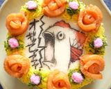 キャラちらし寿司ケーキ★鬼灯の冷徹*白澤作り方11写真