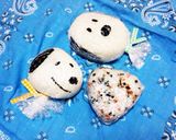 【キャラ弁】スヌーピー♡おにぎり作り方3写真
