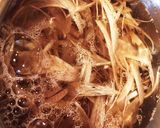 ★鶏肉とゴボウの煮込みパスタ作り方1写真