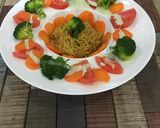 ブロッコリートマトのカレー風味パスタ作り方1写真