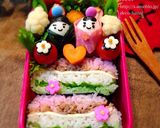 『おひなまつりのひしもち風』おにぎらず作り方8写真
