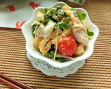 鶏ささみと揚げと野菜の胡麻酢和え作り方9写真