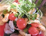 鶏ささみと揚げと野菜の胡麻酢和え作り方7写真