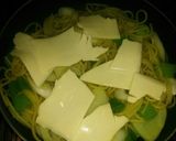 ネギとスライスチーズのスパゲッティ作り方4写真