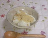 材料3つ片栗粉で簡単♡牛乳くずもち作り方6写真
