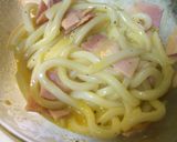 うどんで3分！カルボナーラ風作り方3写真