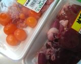 鶏モツとジャガイモのうま煮作り方1写真