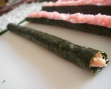 ♫梅の花巻き♫作り方4写真
