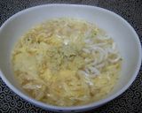 体の芯から温まる刻み生姜玉あんかけうどん作り方5写真