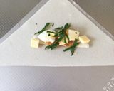 お弁当。ゆで卵と竹輪シソチーズのミニ春巻作り方3写真