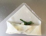 お弁当。ゆで卵と竹輪シソチーズのミニ春巻作り方5写真