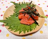酒の肴や丼に♪明太子にごま油・白だしだけ作り方4写真