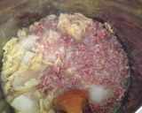 白菜とひき肉の煮物作り方3写真