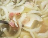 ☆ベーコンと豆腐と玉ねぎの洋風味噌汁☆作り方1写真
