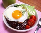 簡単 ロコモコ丼作り方8写真