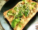 えごま油ﾌﾟﾗｽ⋆薄揚げ×野菜トースト作り方6写真