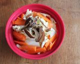 ﾒﾄﾚで★海鮮と白菜のあんかけ煮作り方1写真
