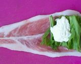 水菜とカッテージチーズの豚肉巻き作り方2写真