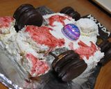 ケーキで車(^_^)vＳＡＦ佐藤琢磨作り方15写真