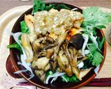 糖質制限ダイエット！ネギドレ春菊サラダ作り方3写真