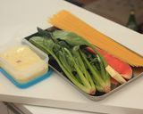 鮭とほうれん草のクリームパスタ作り方1写真