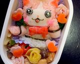 くまちゃんの抜き型で！セーラーにゃん弁当作り方7写真