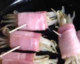 お弁当、おつまみに！モヤシのベーコン巻き作り方4写真