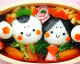 ひな祭りキャラ弁☆簡単なお内裏様とお雛様作り方7写真