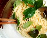 塩やきとり缶で塩レモンの簡単和風パスタ作り方4写真