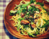 塩やきとり缶で塩レモンの簡単和風パスタ作り方5写真