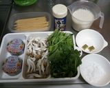 ツナとほうれん草のクリームスープパスタ作り方1写真