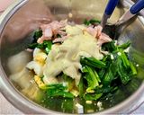 卵たっぷり!ほうれん草とハムのサラダ♪作り方3写真