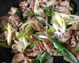 豚バラ&ネギの簡単ペペロンチーノ風パスタ作り方3写真