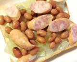 ごてあらポー‼×蒸し豆の塩昆布トースト作り方6写真