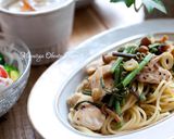 ささみと山菜の和パスタ作り方4写真
