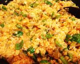 パスタソースで、具だくさんのチキンライス作り方7写真