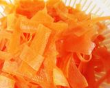 ブロッコリーの茎と人参の味噌きんぴら作り方2写真