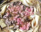 牛蒡が香る牛すき焼きのおこわ風炊込みご飯作り方8写真