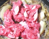 牛蒡が香る牛すき焼きのおこわ風炊込みご飯作り方7写真