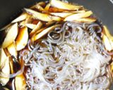 牛蒡が香る牛すき焼きのおこわ風炊込みご飯作り方5写真