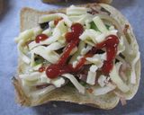 朝食に＊炒め野菜のピザトースト＊作り方5写真