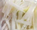 千切り大根と長いものもっちり焼き作り方1写真