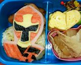 キャラ弁 体付き ニンニンジャー アカ作り方9写真