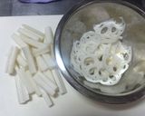 香りもおいしい春菊と蓮根のサラダ作り方1写真