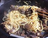牛すき焼き風焼きうどん作り方5写真