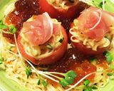 オシャレ〜ジュレがけ冷麺inトマトカップ作り方9写真