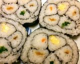おひな祭りに☆五色お花の太巻き作り方34写真